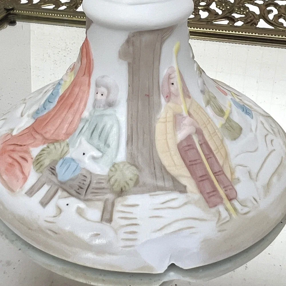 Candle Holders Lefton Christopher Collection Nativity Vintage Ceramic Decor Pair